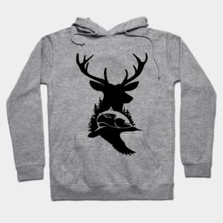 Outdoorsman T-shirt, Hunting T-shirt, Fishing T-shirt, Deer lmage, Elk Image, Fish Image, Deer shirt, Elk shirt, Fish shirt, Outdoors Shirt Hoodie